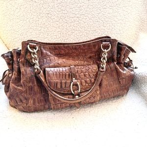Roberta Gandolfi brown leather shoulder bag